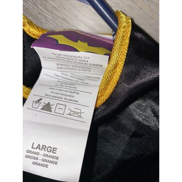 BATGIRL BATMAN TUTU DRESS SUPERHERO Halloween 2 pc girl's COSTUME LARGE - Picture 5 of 5